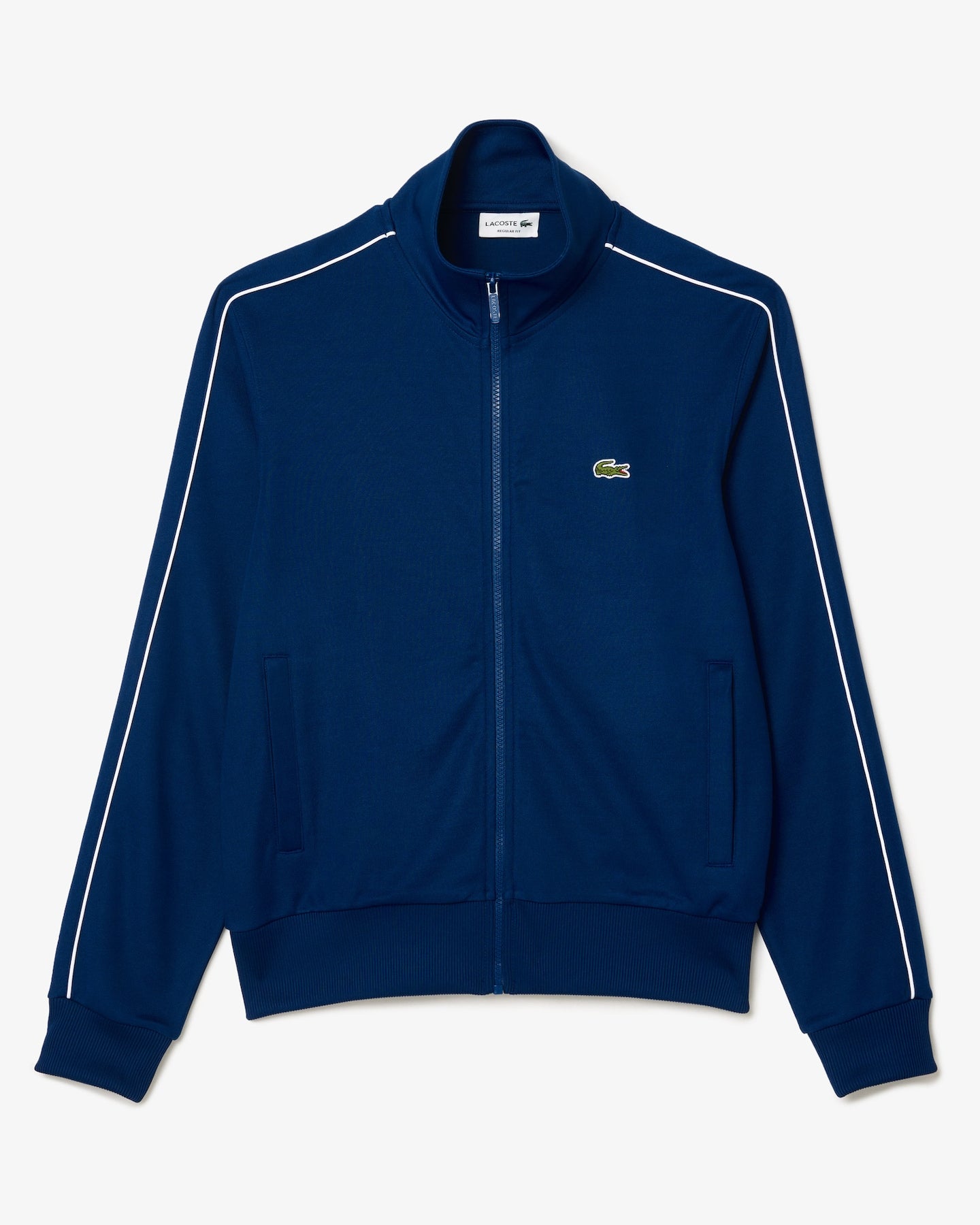 PARIS PIQUÉ ZIP FRONT TRACK JACKET Blue