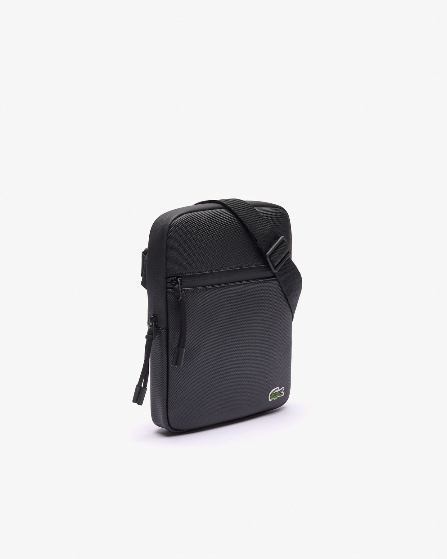 MEDIUM LCST PIQUÉ SATCHEL Black