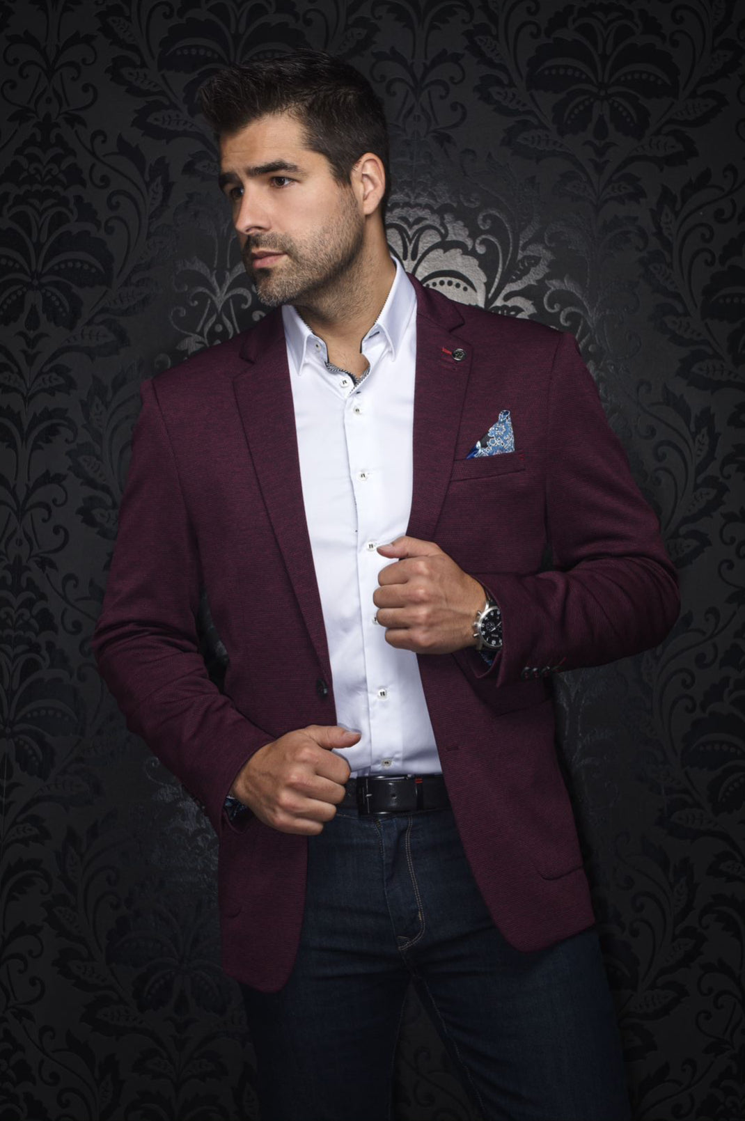 BLAZER | DELON, BURGUNDY