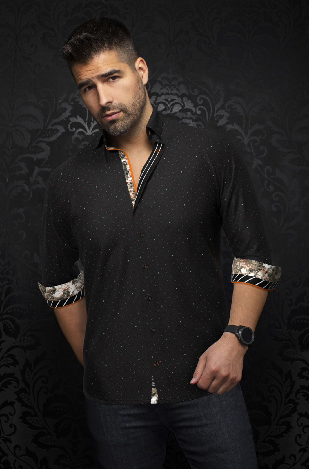 SHIRT | LANZANI, BLACK RUST