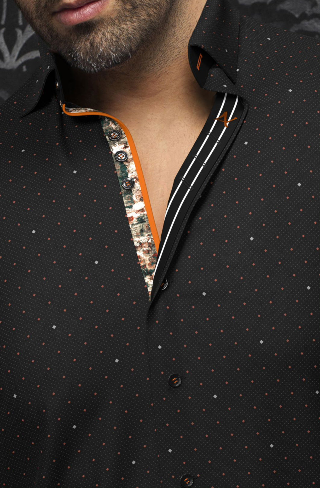 SHIRT | LANZANI, BLACK RUST