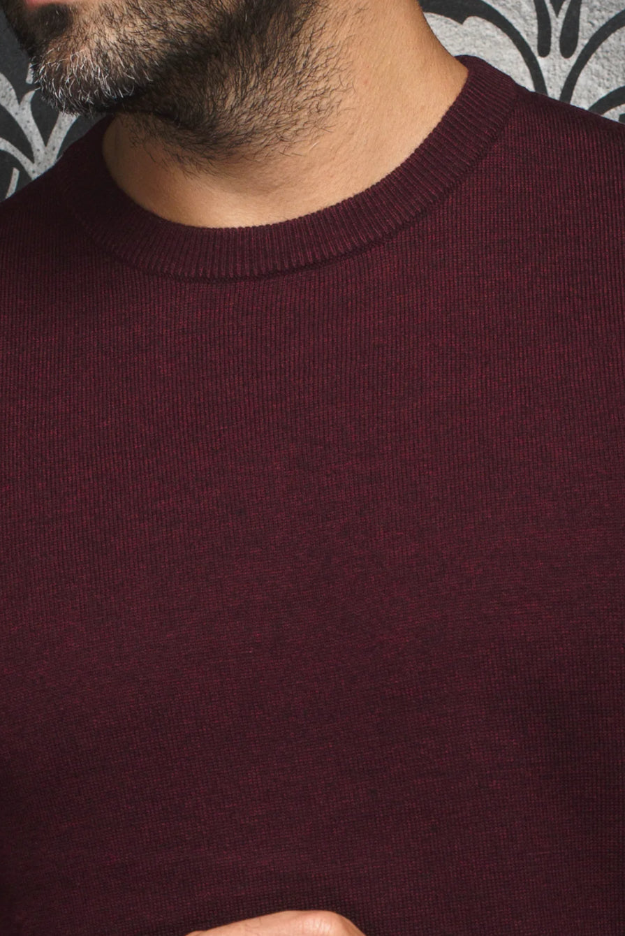 MERINO WOOL SWEATER | MARINI, BURGUNDY