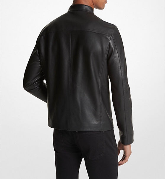 Leather Racer Jacket Black