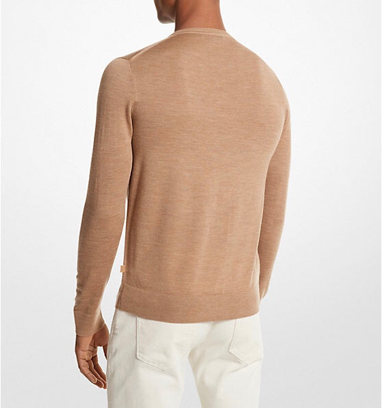 Merino Wool Sweater   DARK CAMEL MELANGE