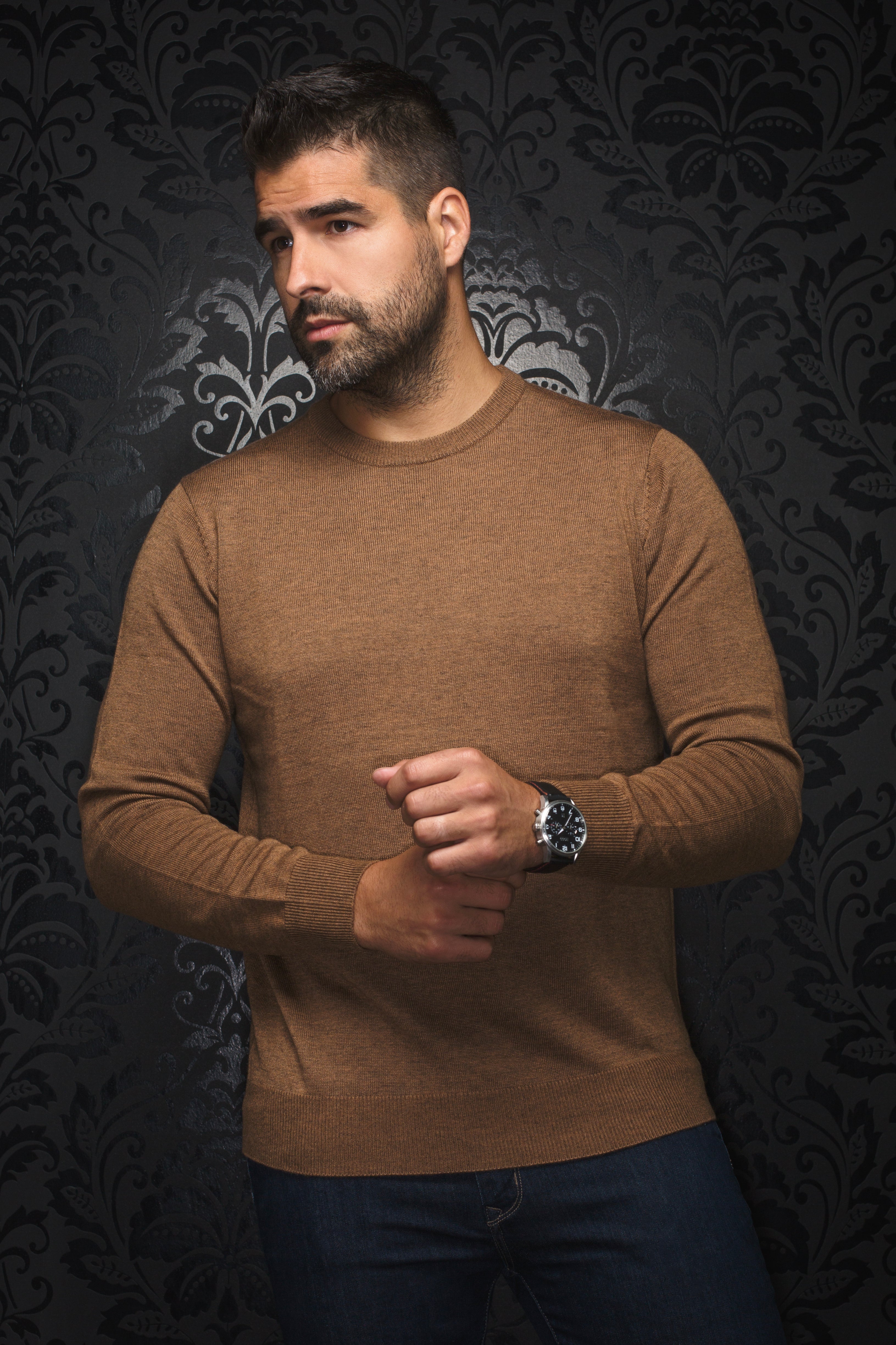 MERINO WOOL SWEATER | MARINI, CAMEL