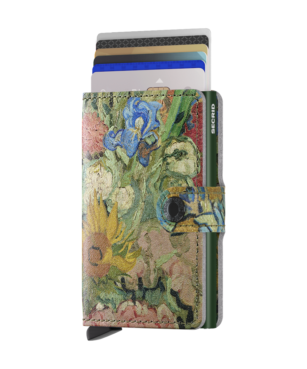 Miniwallet Art Flowers Bouquet RFID Secure-Vincent Van Gogh