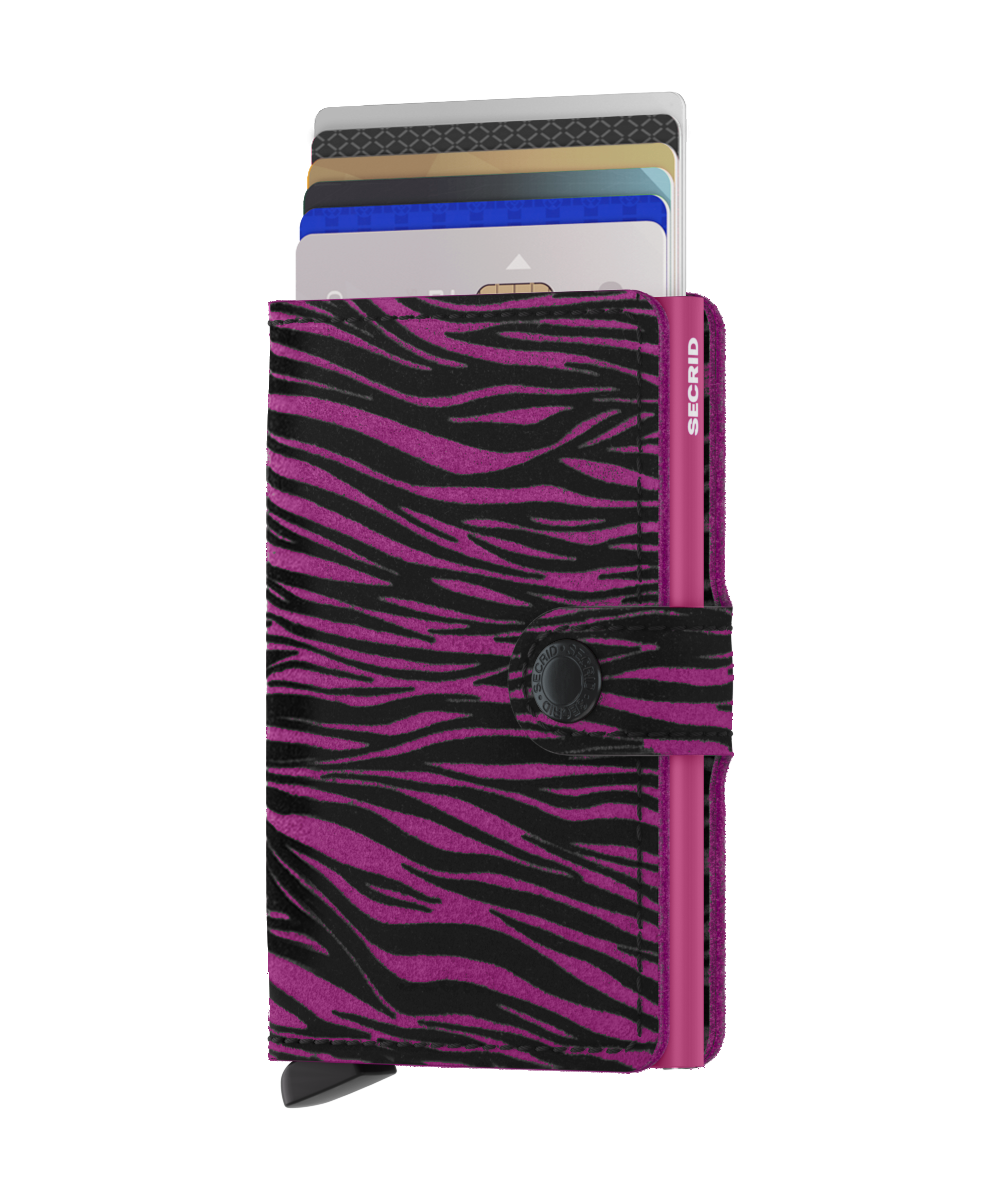 Miniwallet Zebra Fuchsia RFID Secure
