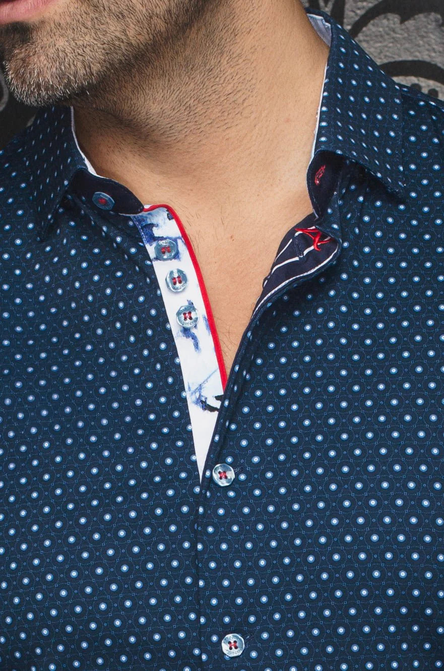 STRETCH SHORT SLEEVES | OSLIN, NAVY