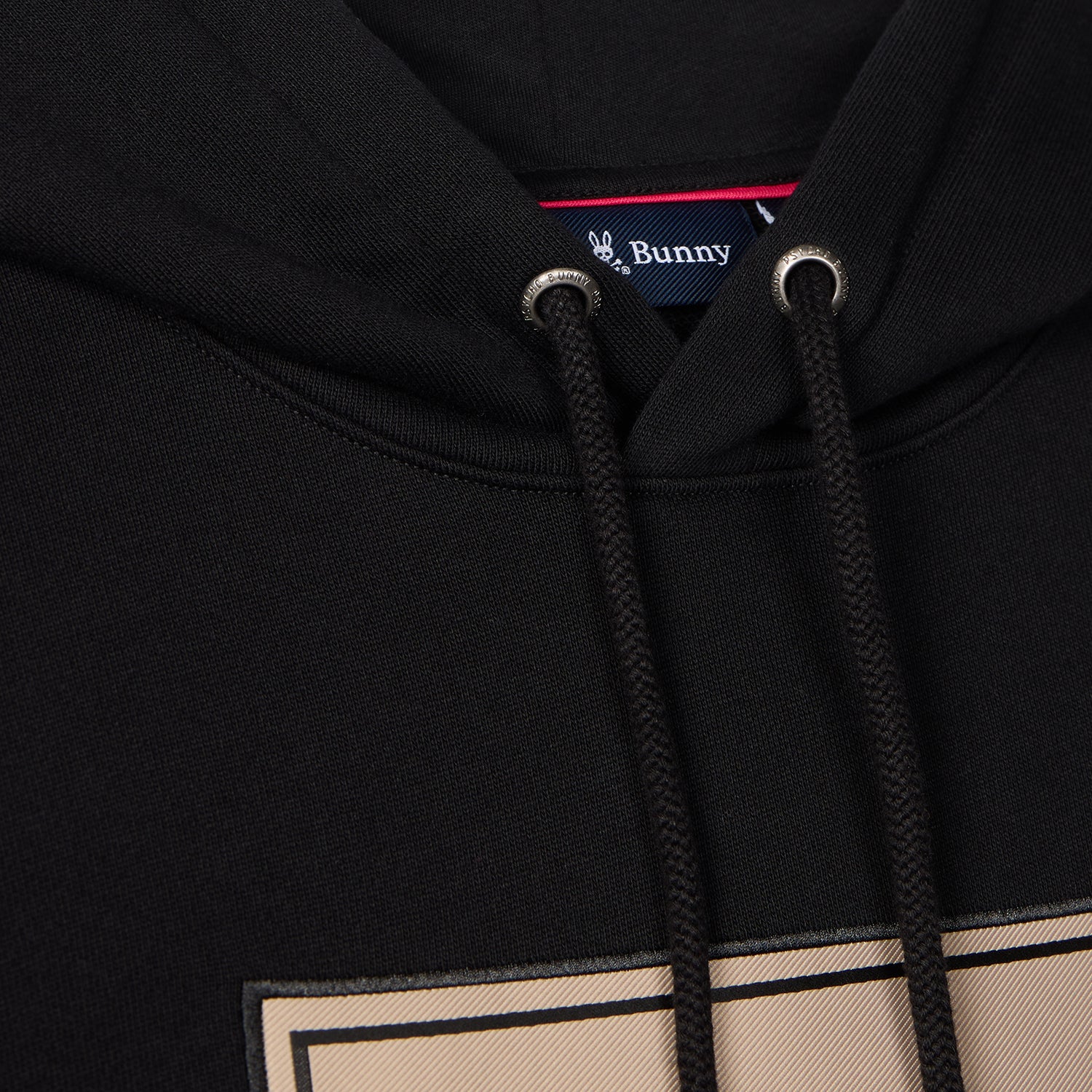 MONROE TWILL PATCH FLEECE HOODIE-BLACK