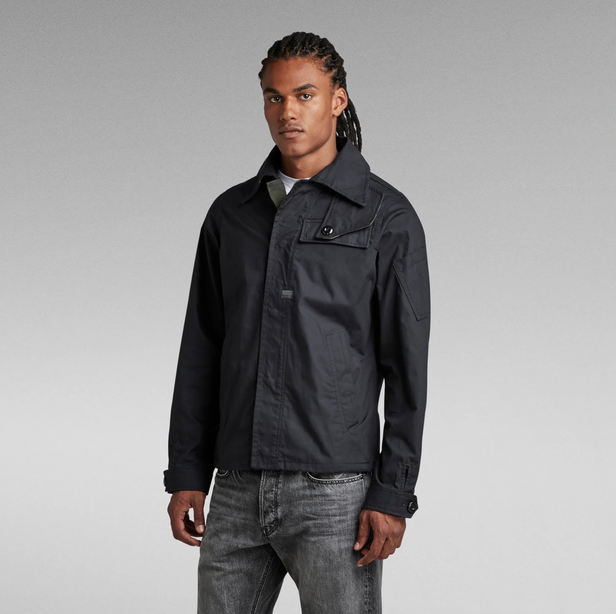 G-Star Raw High Collar Overshirt Caviar Jacket