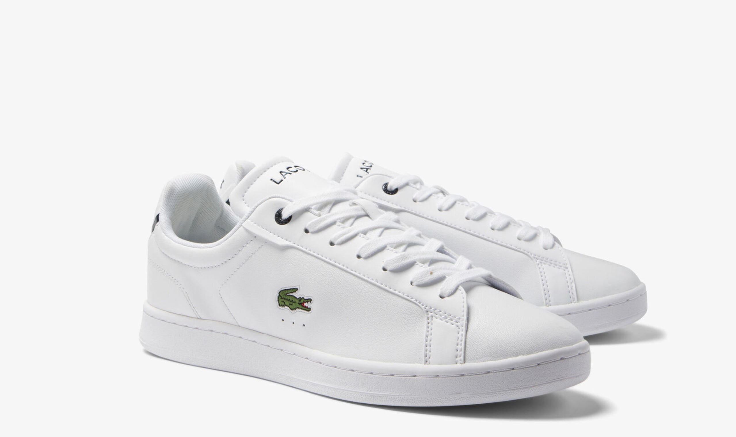 Lacoste Carnaby Pro Bi Leather Tonal Trainer Sneakers White/Navy