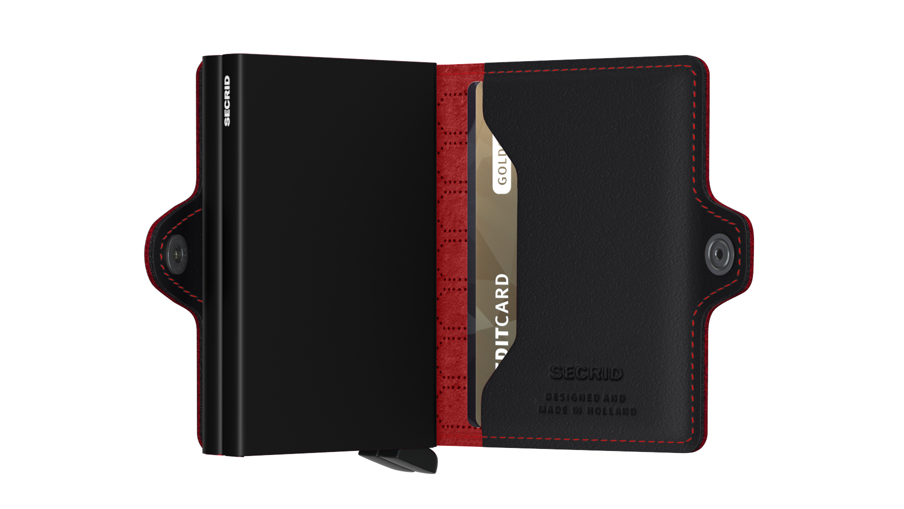 Secrid Twin Wallet FUEL Black/Red RFID Secure authorized dealer Genuine Leather