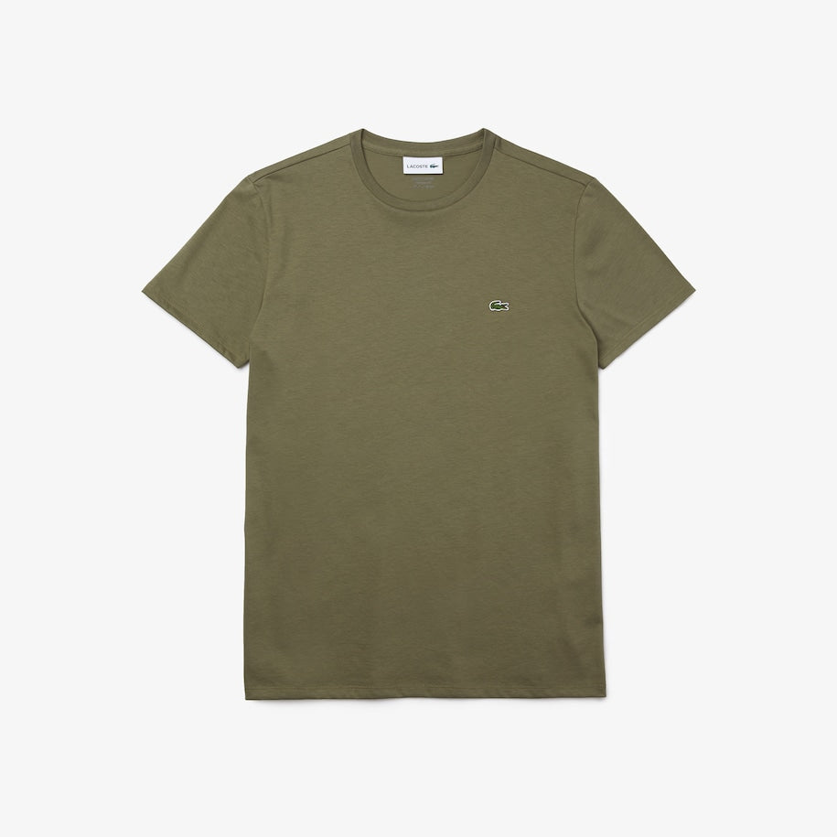 Lacoste Men’s Regular Fit Crew Neck Pima Cotton T-Shirt Khaki Green