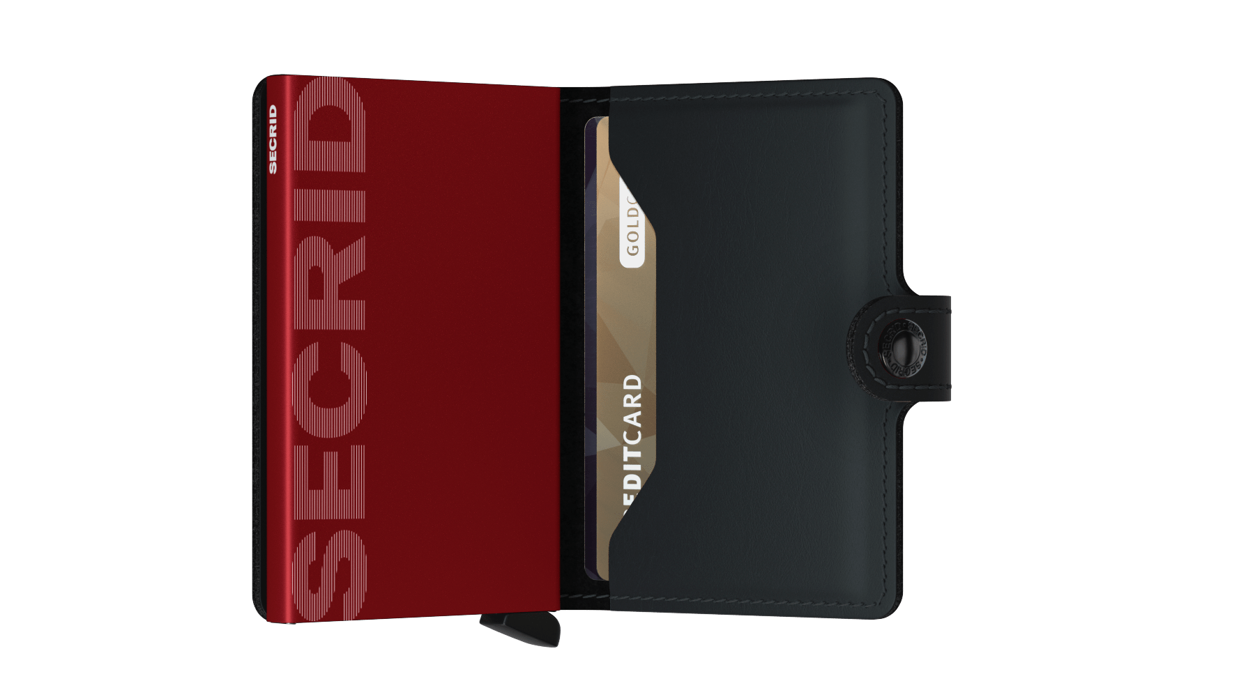 Miniwallet Matte Black/Red RFID Secure