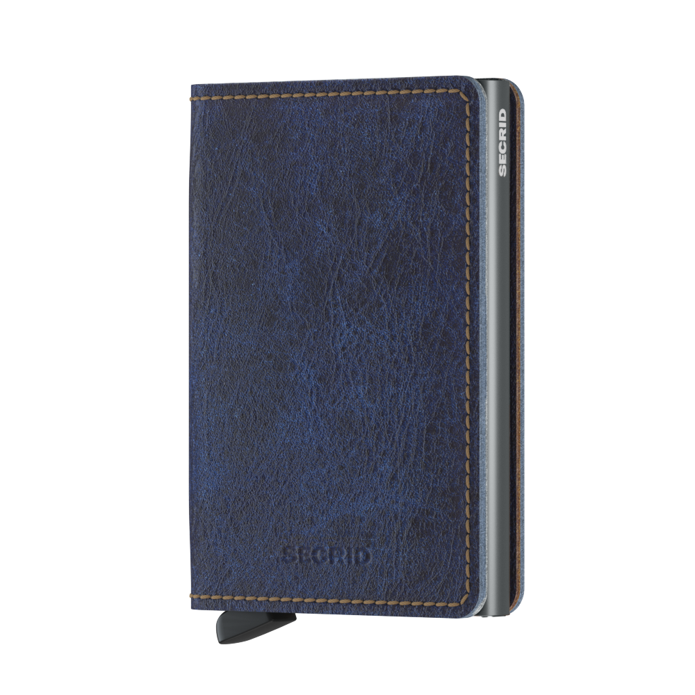 Secrid Slimwallet INDIGO 5 Titanium Wallet RFID Secure-Authorized Dealer-slim wallet Leather