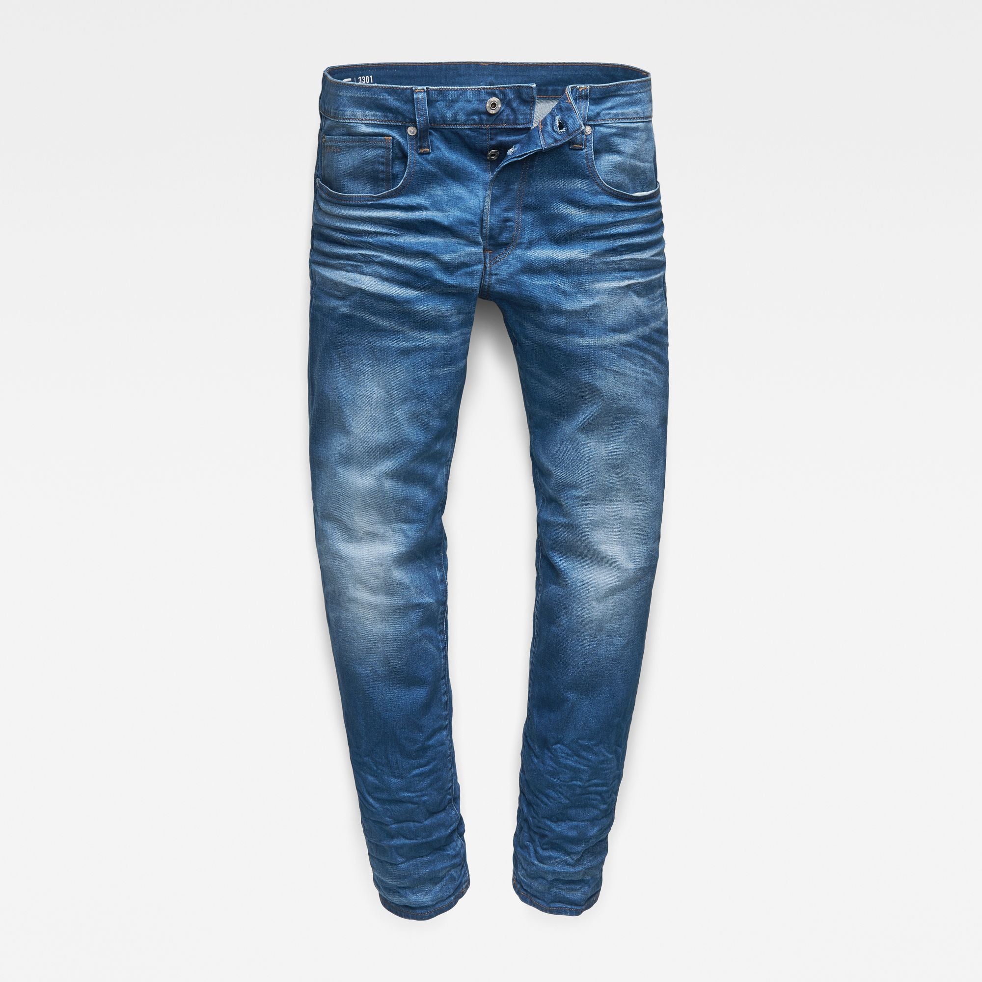 Men's 3301 STRAIGHT Denim  Medium Vintage Aged Jeans
