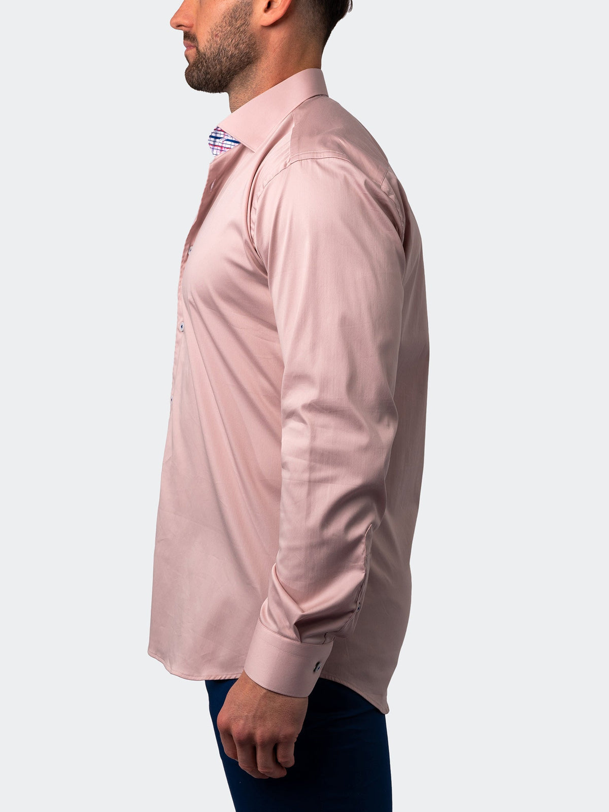 Maceoo Dress Shirt Long Sleeve Elacetin Pink