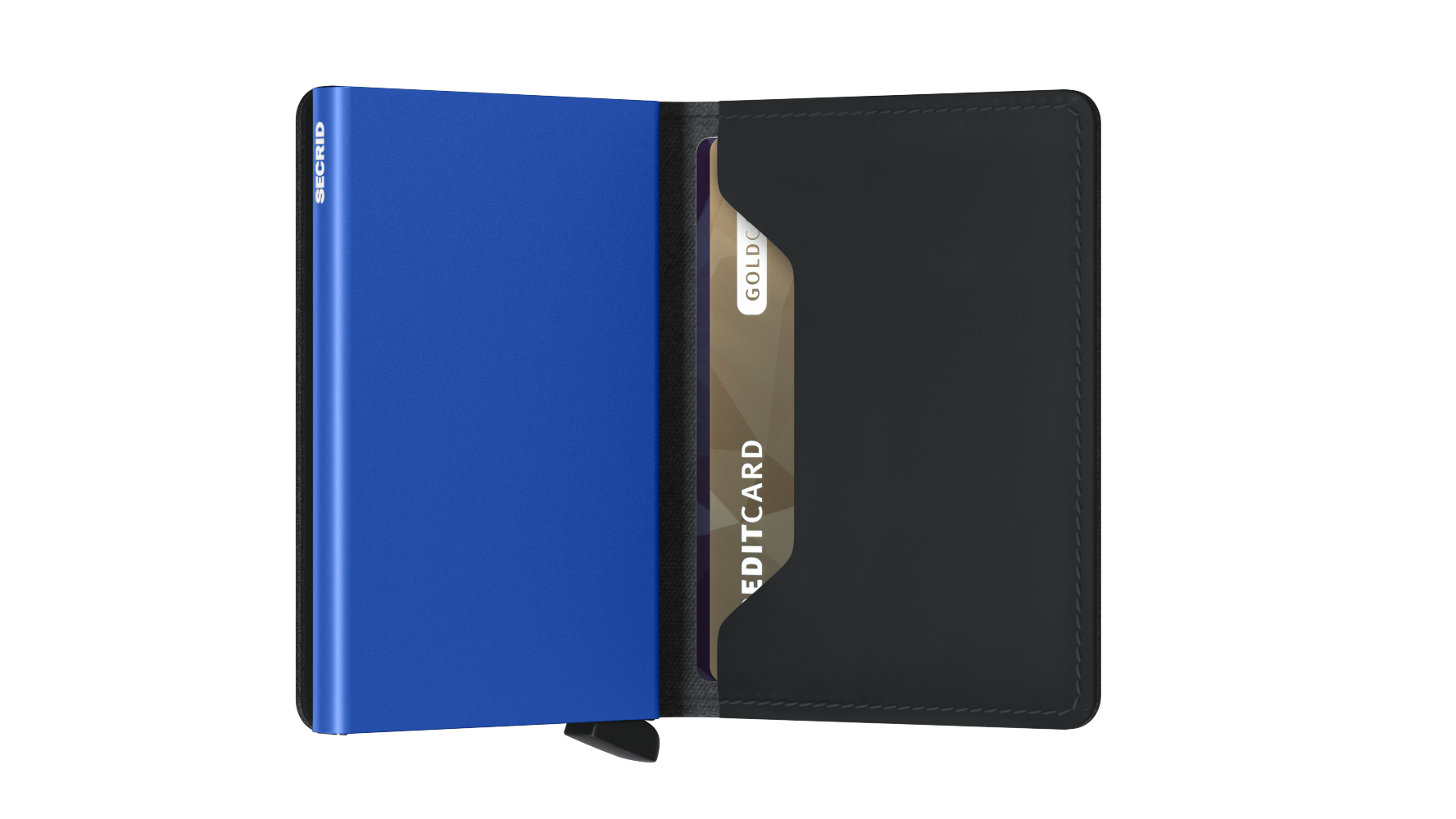 Slimwallet Matte Black/Blue RFID Secure