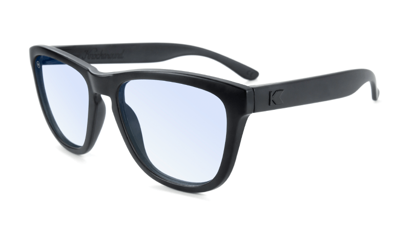 Knockaround Unisex Premiums Black On Black Blue Light Blockers Sunglasses
