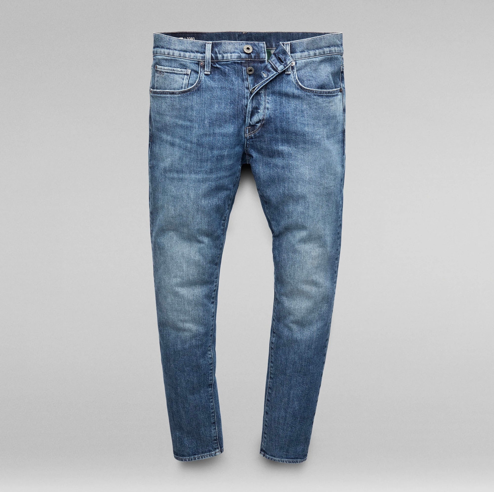 G-Star Raw Men’s Denim 3301 Slim Faded Santorini Stretch Jeans