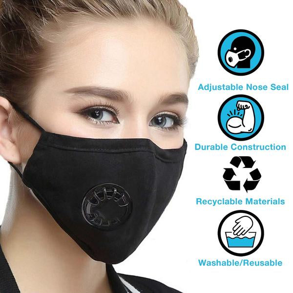 Mask 5 Layer Adjustable Cotton Anti-Pollution With Valve PPE