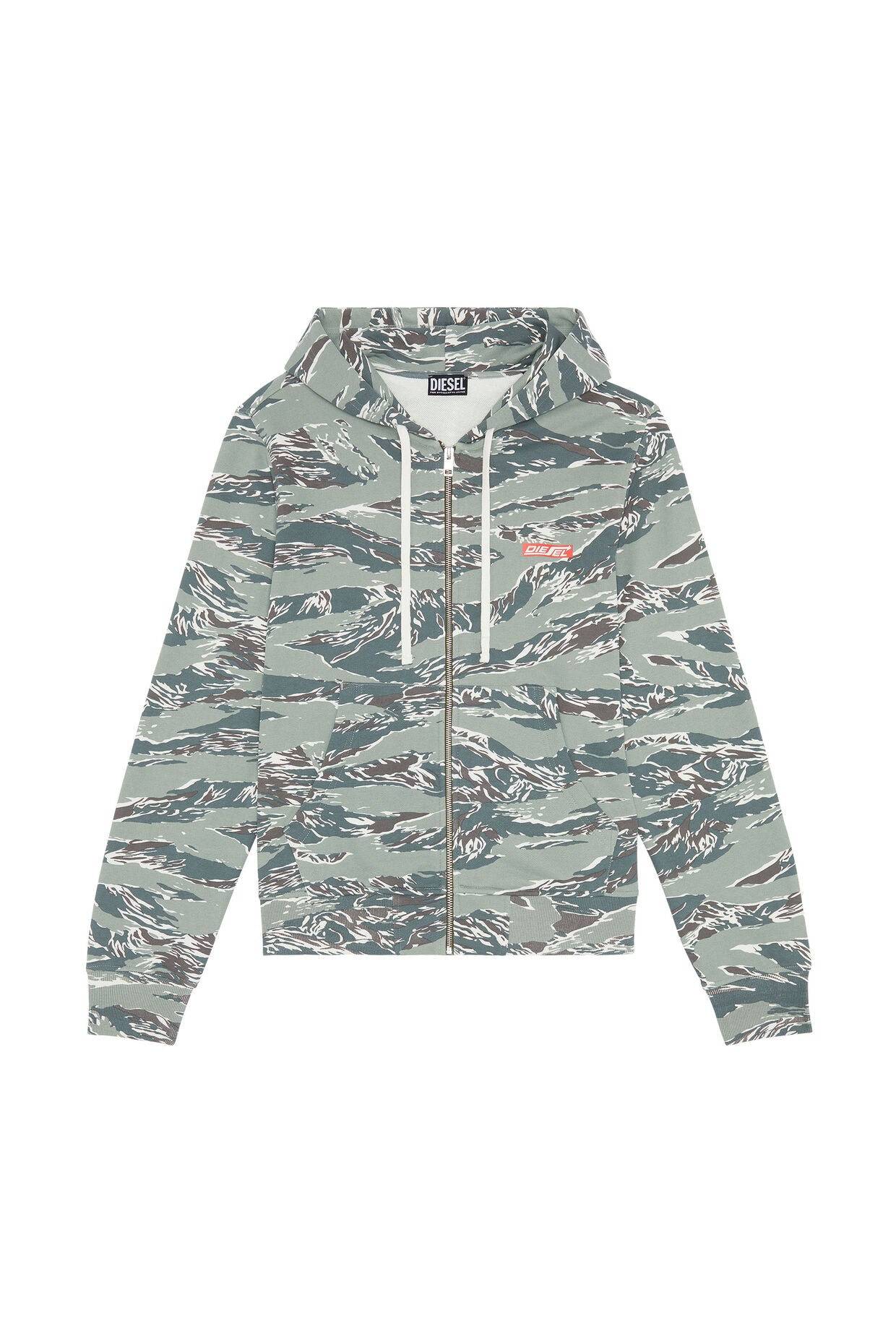 S-Ginn Hoodie Zip - HS1 Camo Print Grey/Green