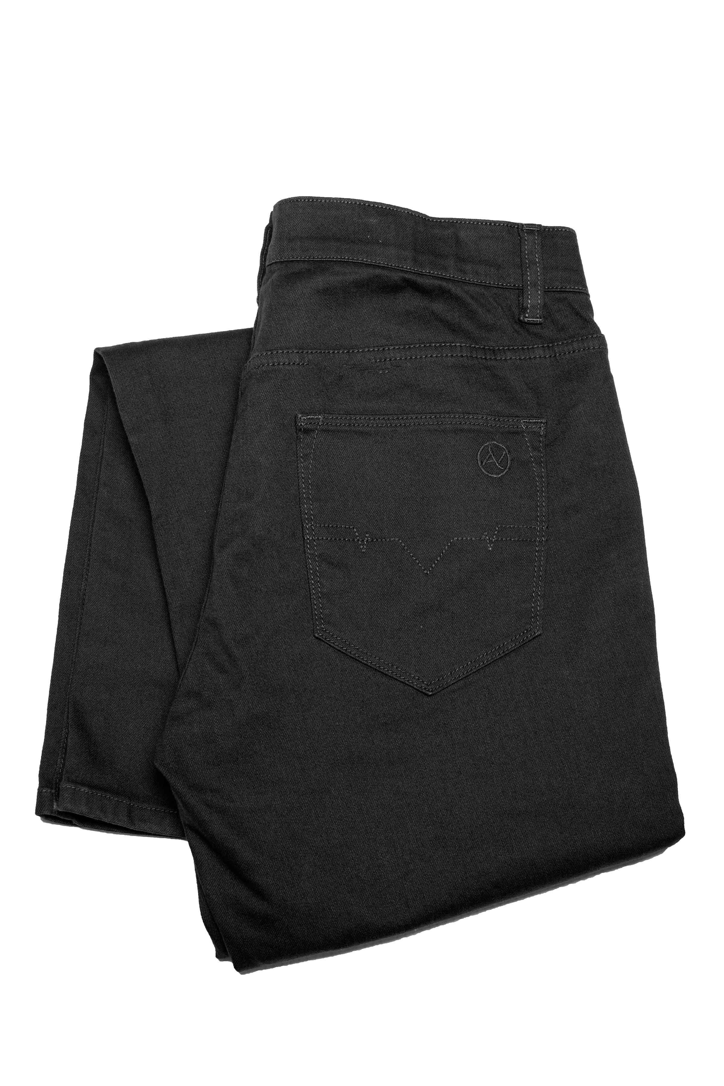 Men’s Slim Fit Stretch Colored Denim Jeans Johnny-C Black