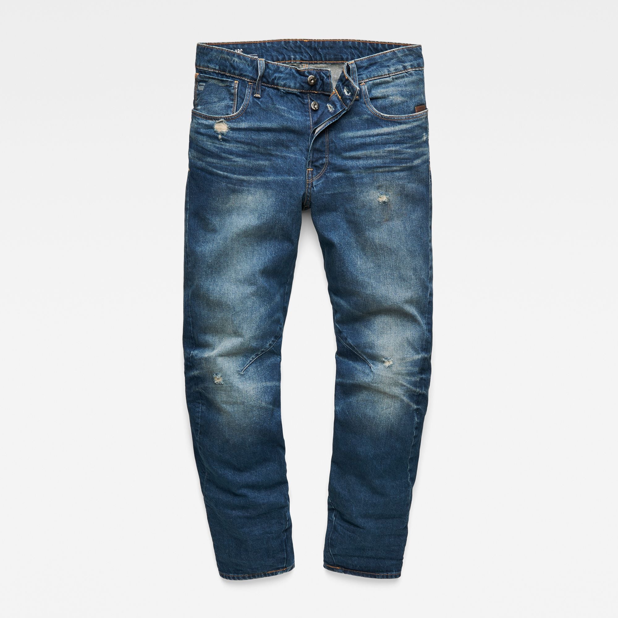 ARC 3D Relaxed Tapered S  Medium Vintage Aged Destroy Denim-Organic cotton