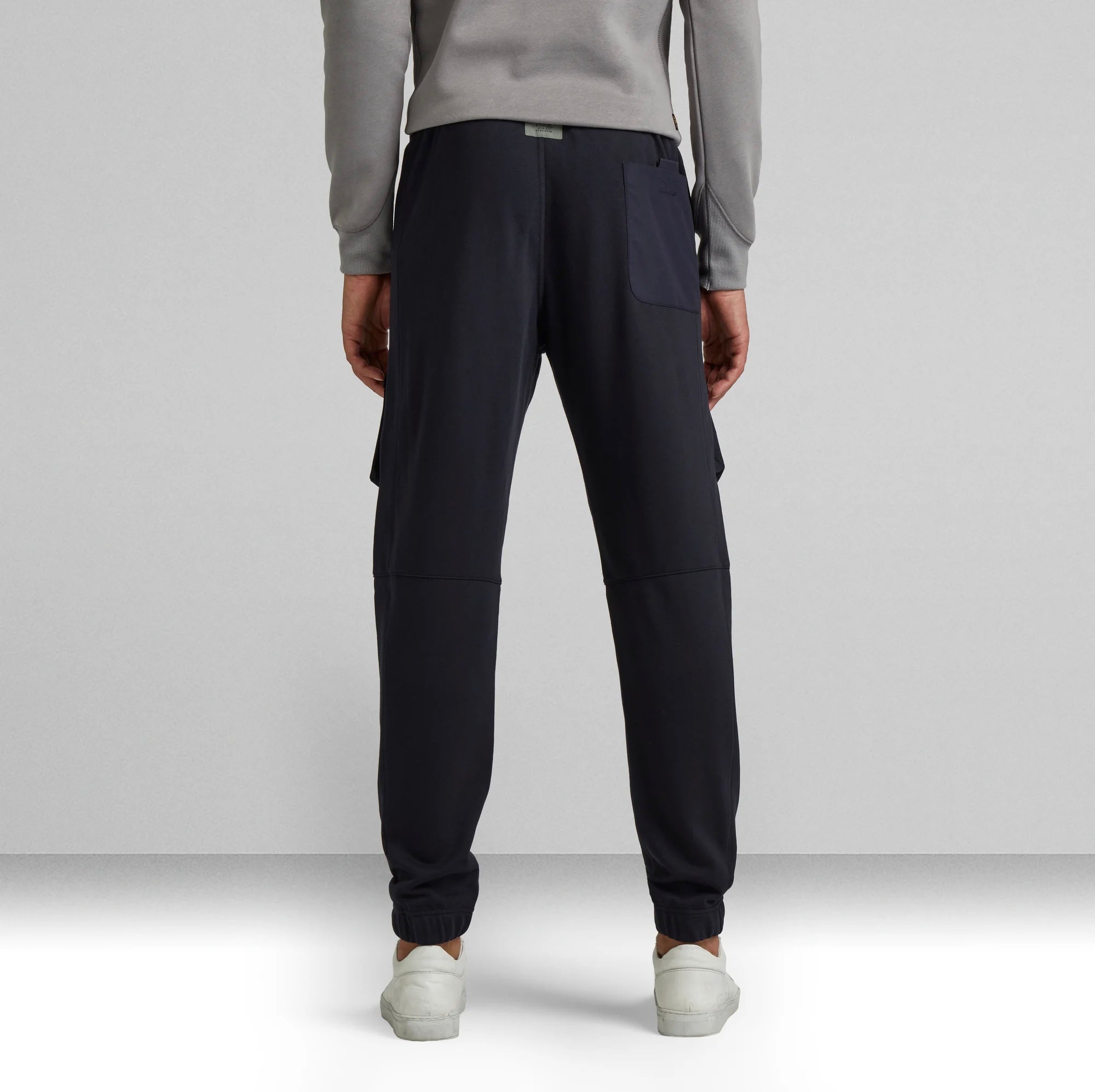 Mixed Woven Cargo Sweatpants Mazarine Blue Organic Cotton