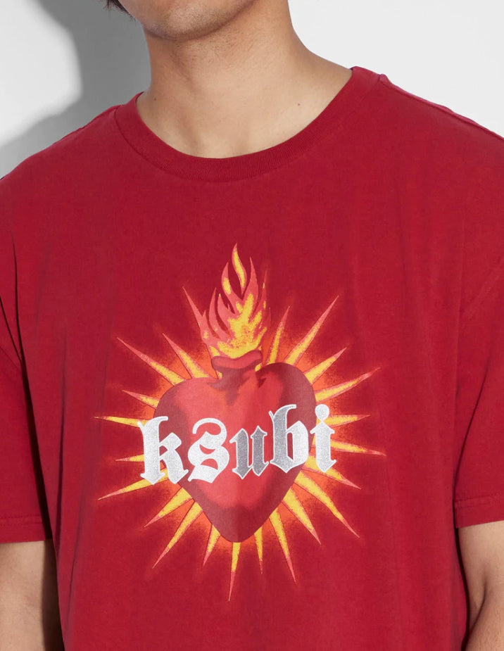 Ksubi Heart ❤️ Biggie SS Tee Crimson Red