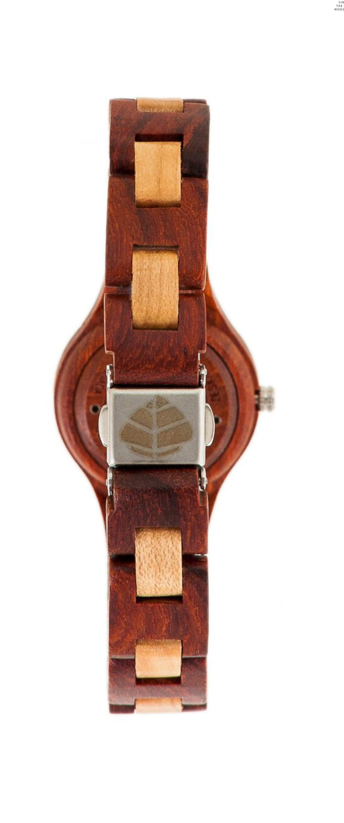 Tense Ladies Wood Watches Small Pacific Katalox/Maplewood Locally Hand Made
