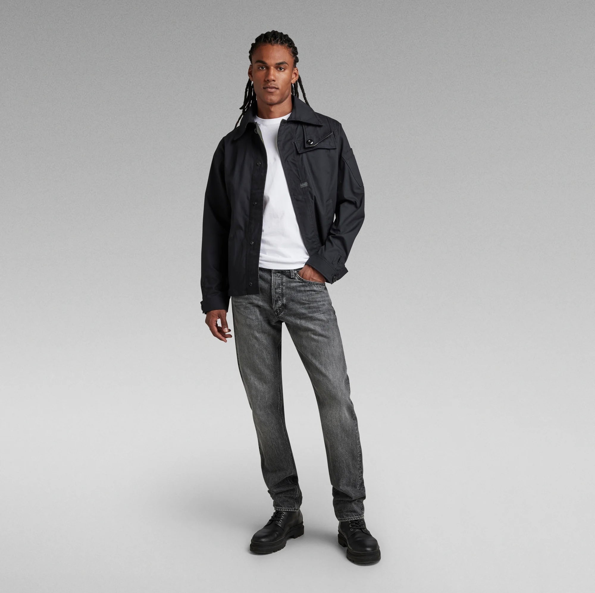 G-Star Raw High Collar Overshirt Caviar Jacket