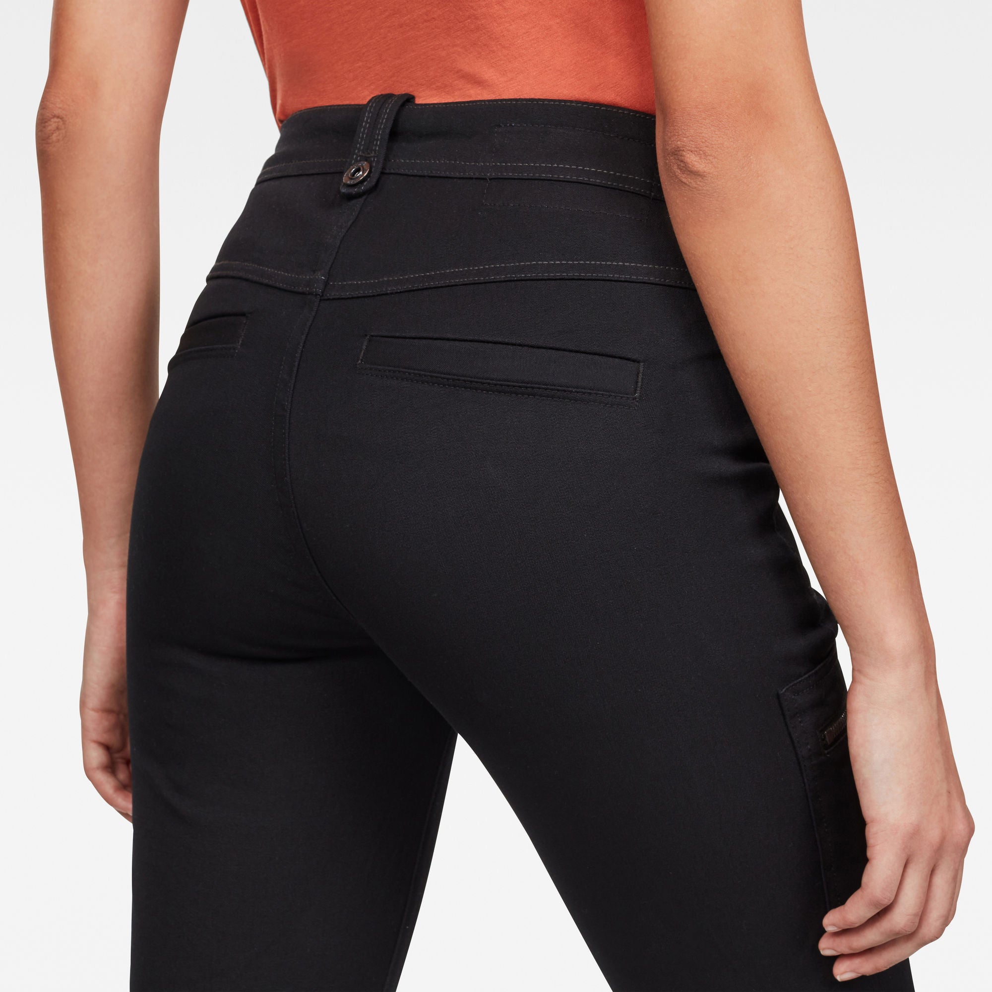 Women's Cargo pants black skinny