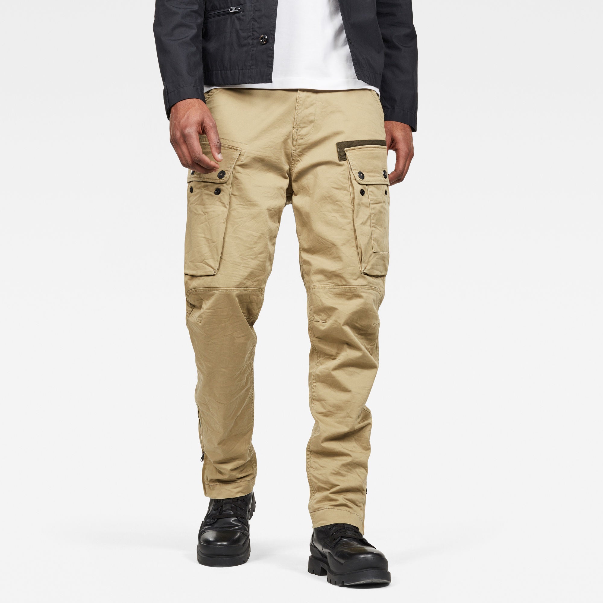 G-Star Raw Men’s straight tapered cargo pants fresh army green