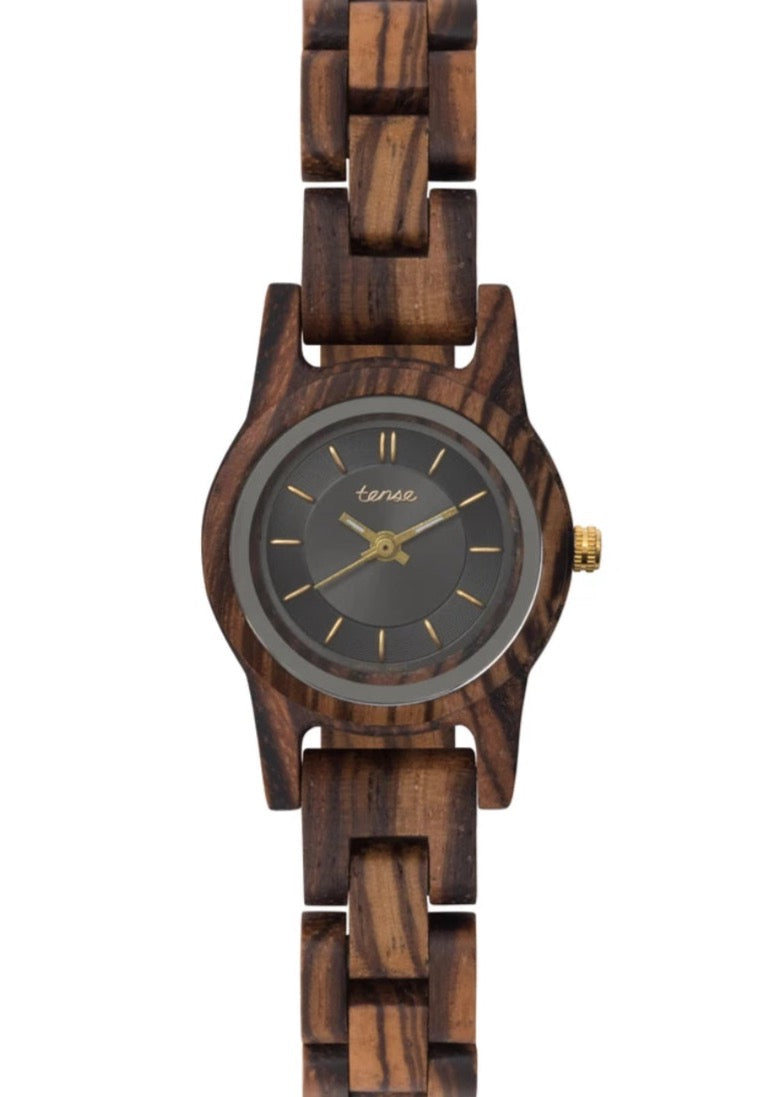 Women’s mini Hampton 2 Zebrawood Wooden Watch