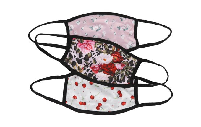 3 Pack Adult Face Cover Mask one size fits all
