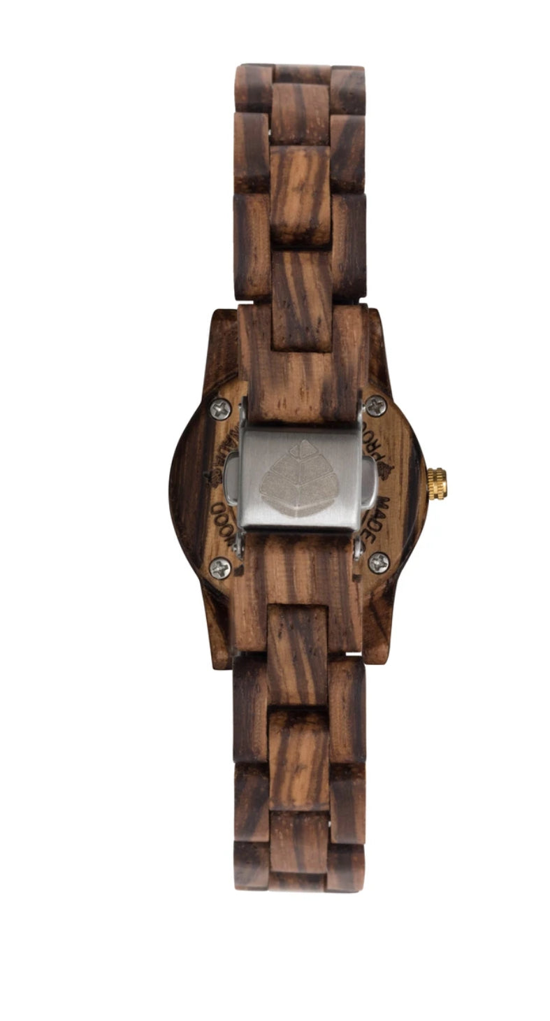 Women’s mini Hampton 2 Zebrawood Wooden Watch