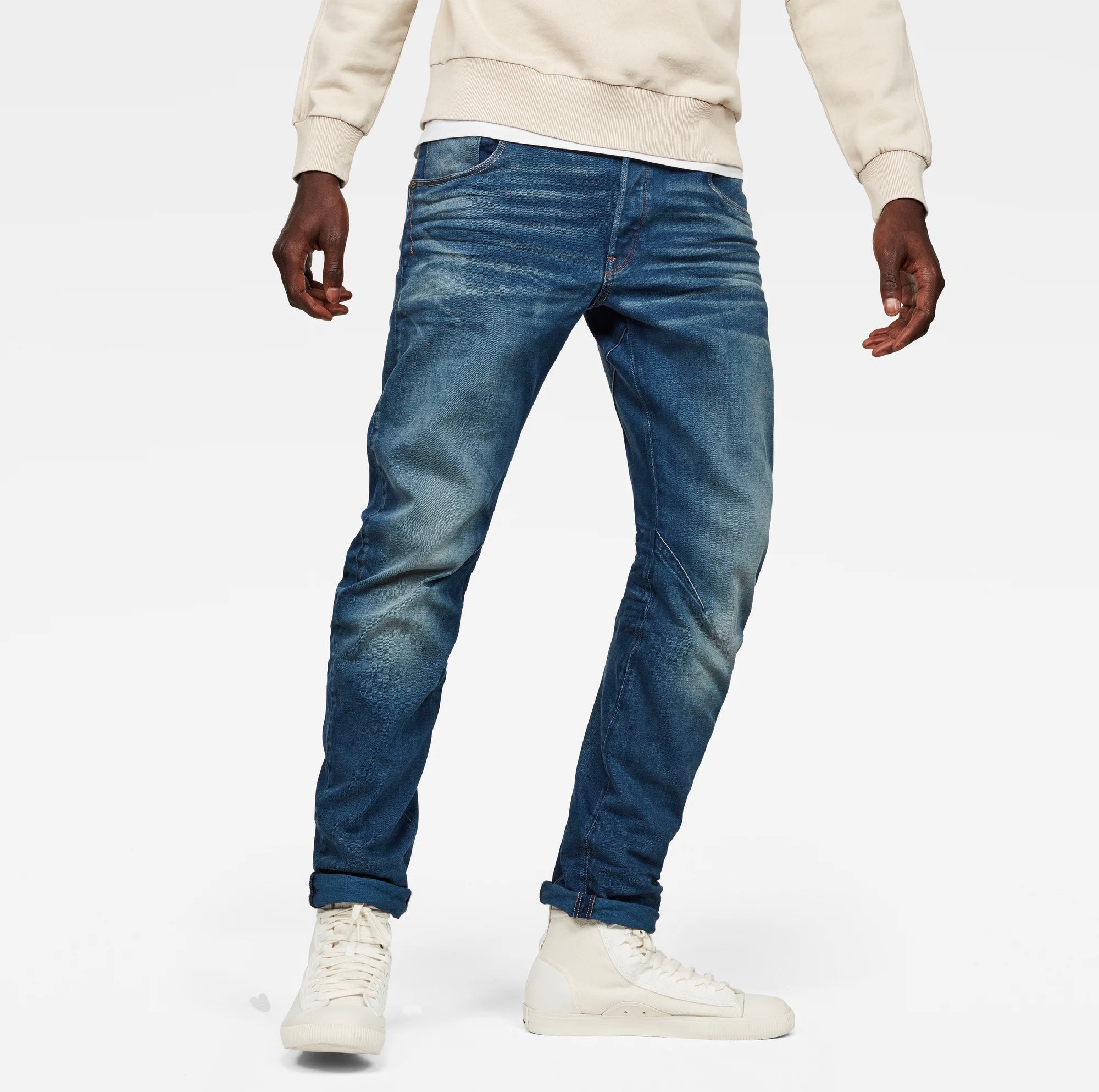 Men’s ARC 3D Slim Jeans Medium Aged Denim