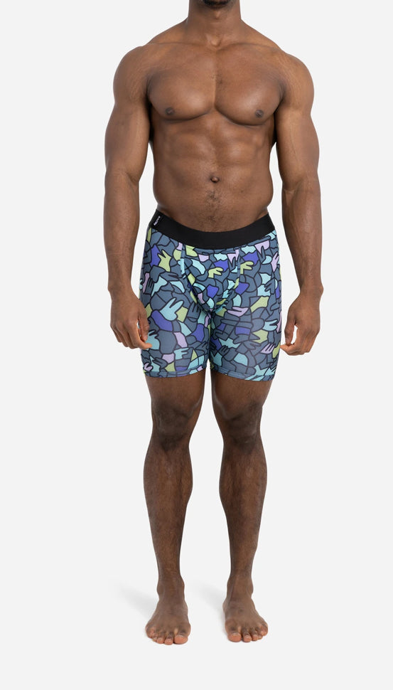BN3TH Men’s Entourage W/Eco Dry 6.5” Lucas Mural Boxer Brief Underwear