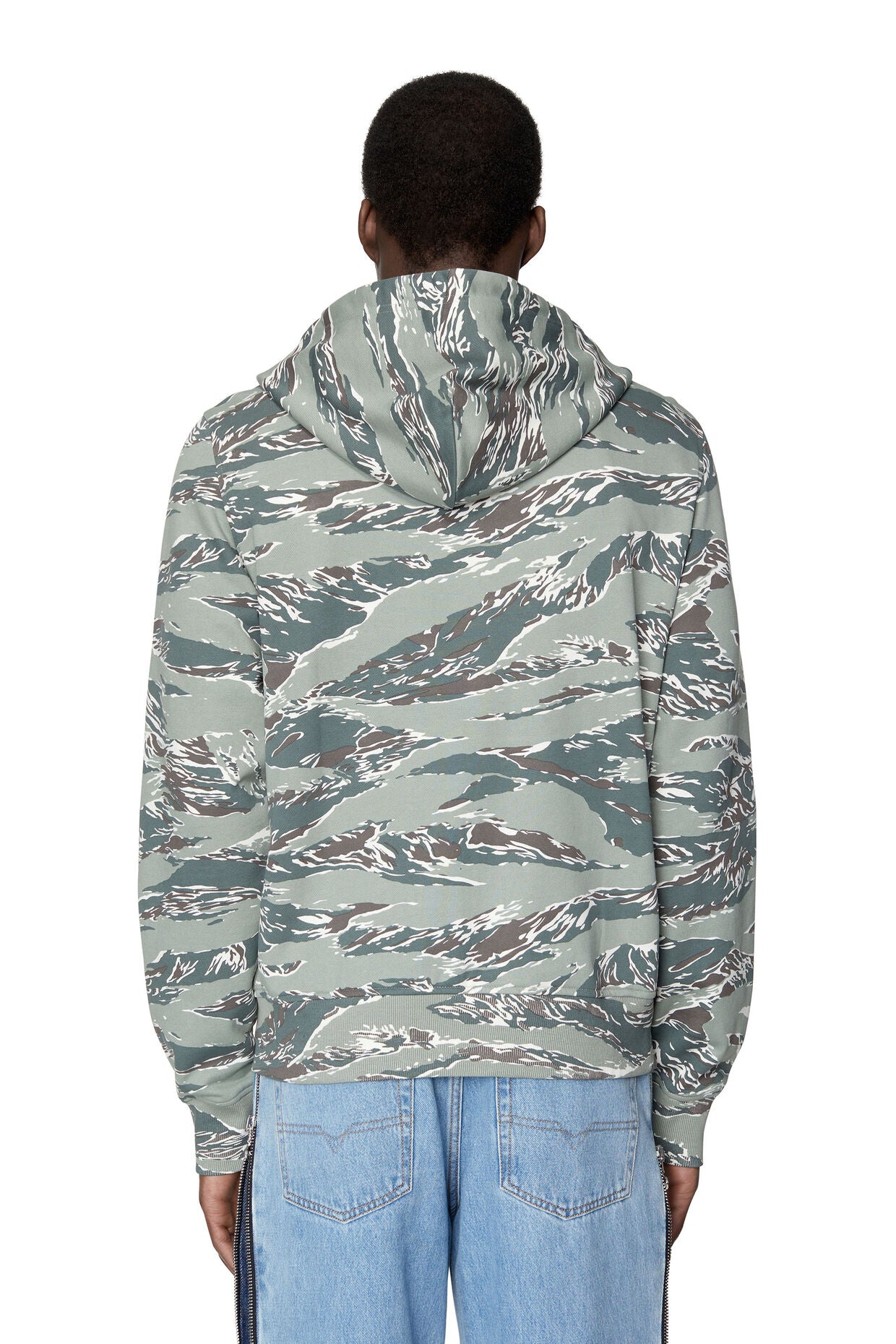 S-Ginn Hoodie Zip - HS1 Camo Print Grey/Green