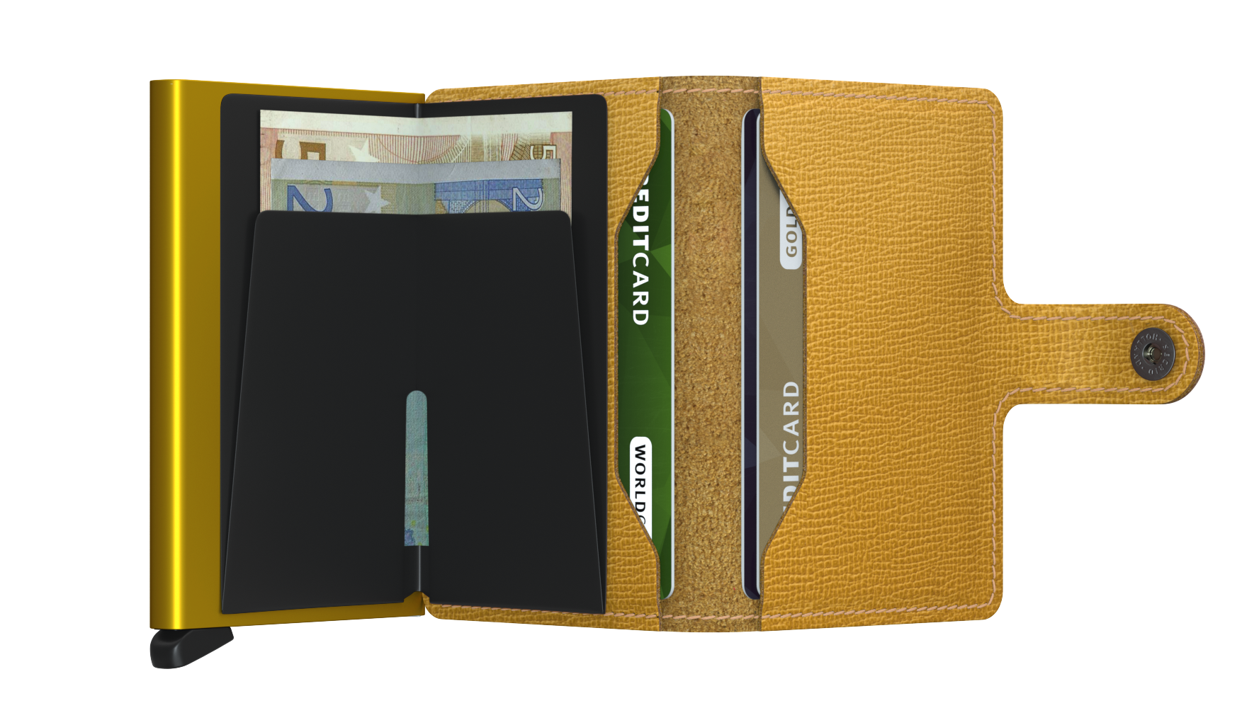 Secrid Mini Wallet Crisple Ochre RFID Secure authorized dealer genuine leather