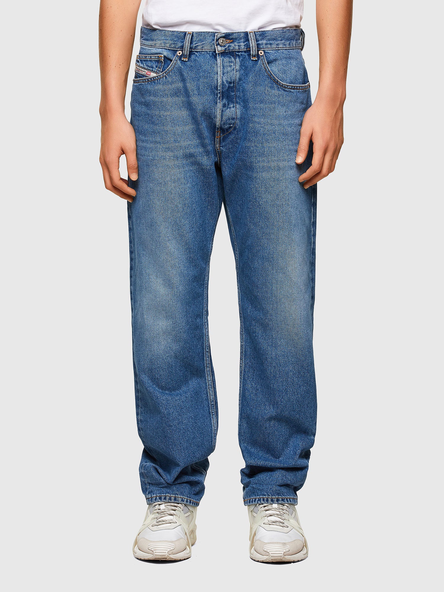 Diesel Men’s D-Macs 009MG Straight Medium Blue Denim Jeans
