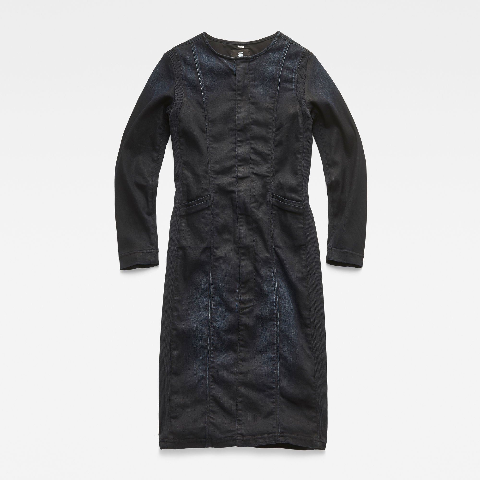 Woman’s MOTAC Slim Dress Dark Aged Denim Dress