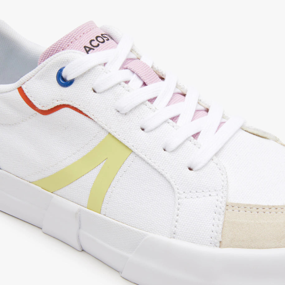 Lacoste Women’s  L004 Textile Color-Pop Sneakers Off White/Pink