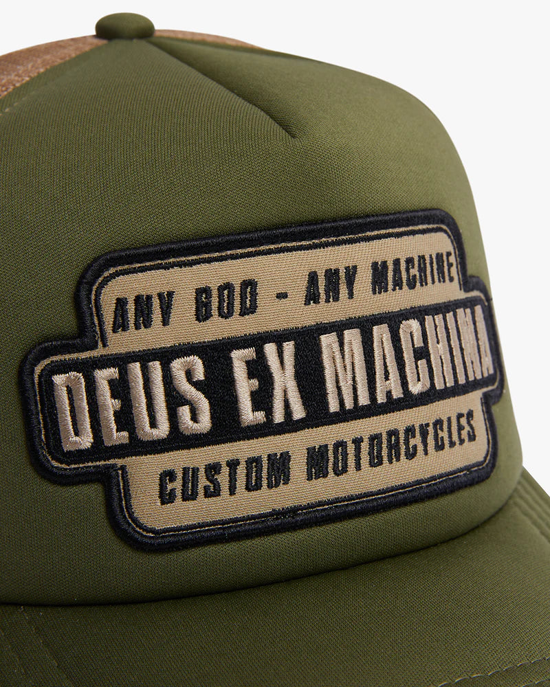 Deus Ex Machina Trucker Hat Grip Tape Olive Combo