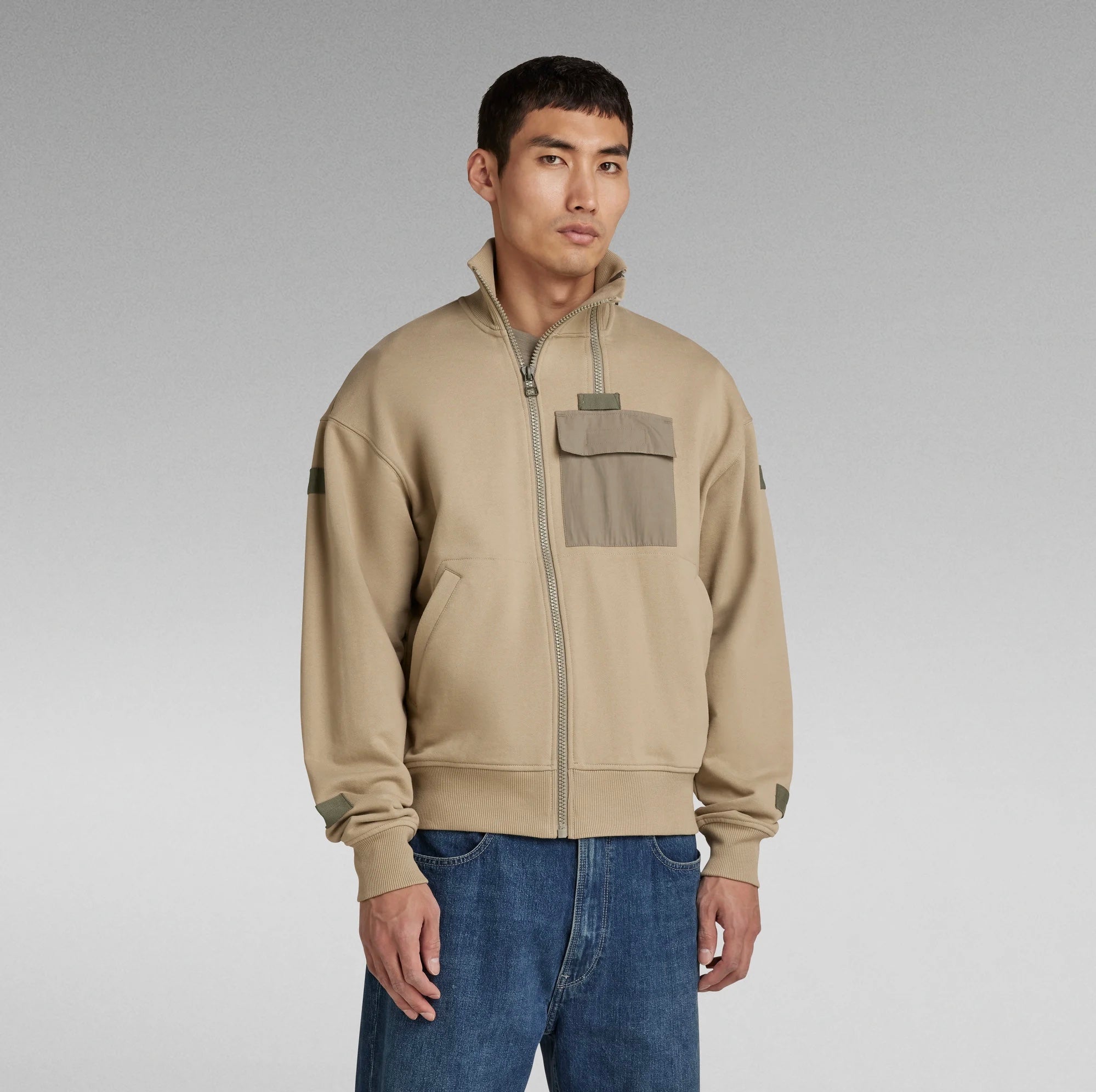 Utility Bomber Mix Loose Sweater Tree House