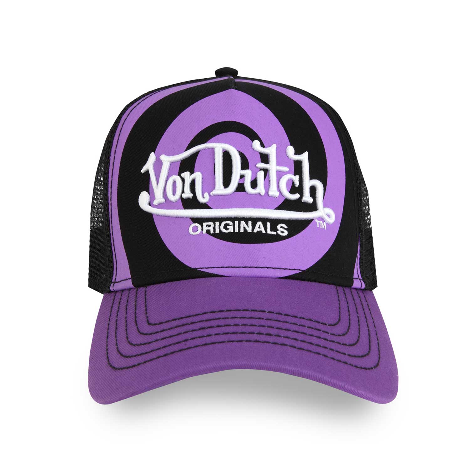 Von Dutch Wonderland Swirl Purple & Black Trucker Hat