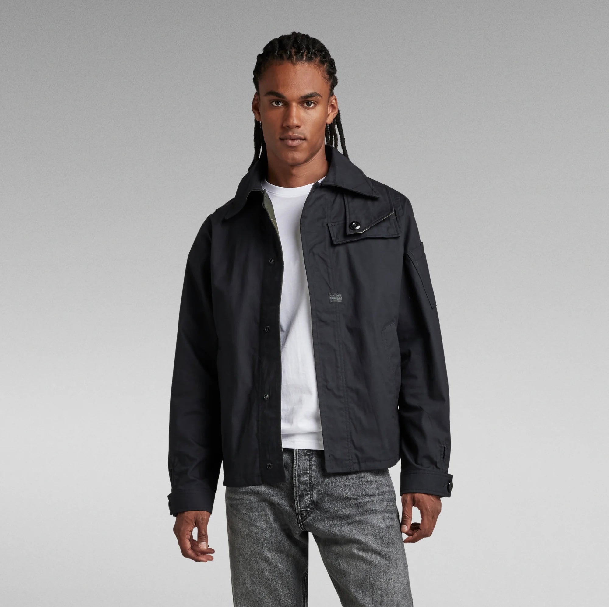 G-Star Raw High Collar Overshirt Caviar Jacket