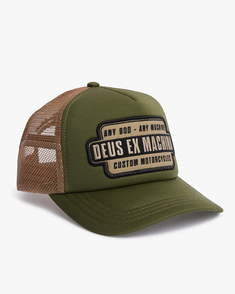 Deus Ex Machina Trucker Hat Grip Tape Olive Combo
