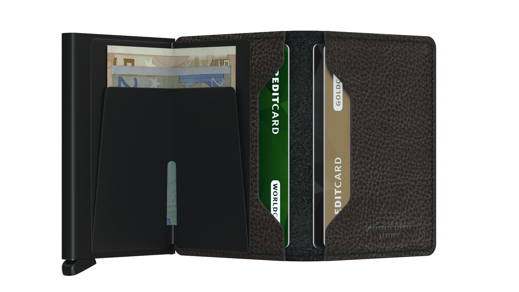 Secrid Slimwallet Veg/Black RFID Secure Authorized Dealer Leather Slim Wallet